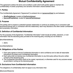 Confidentiality Agreement (Mutual)