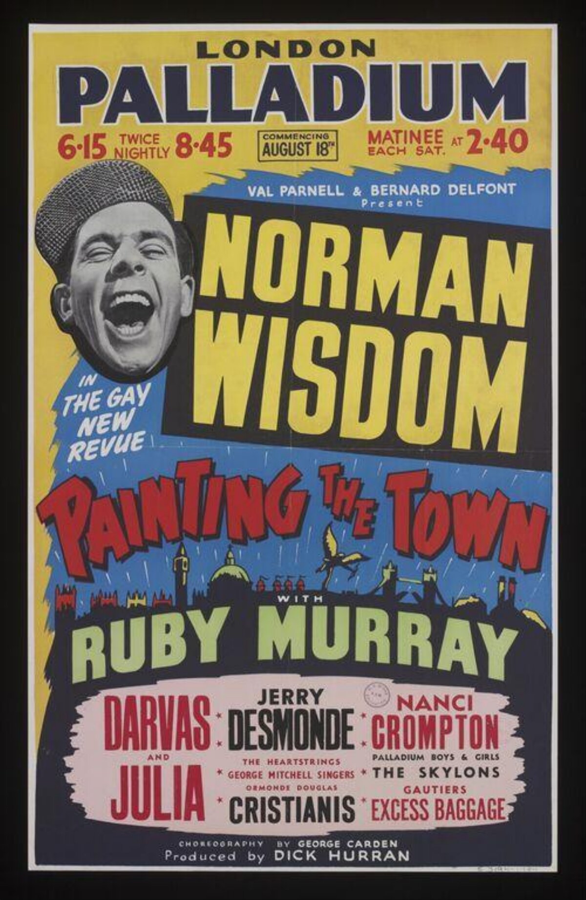 London Palladium Norman Wisdom Show Poster