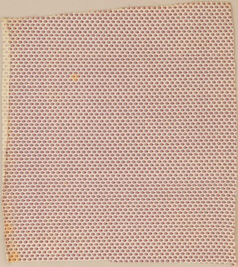 Vintage Red Dotted Fabric Swatch