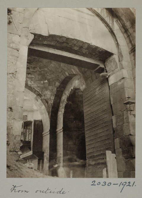 Exterior View of Old Stone Arch Gate