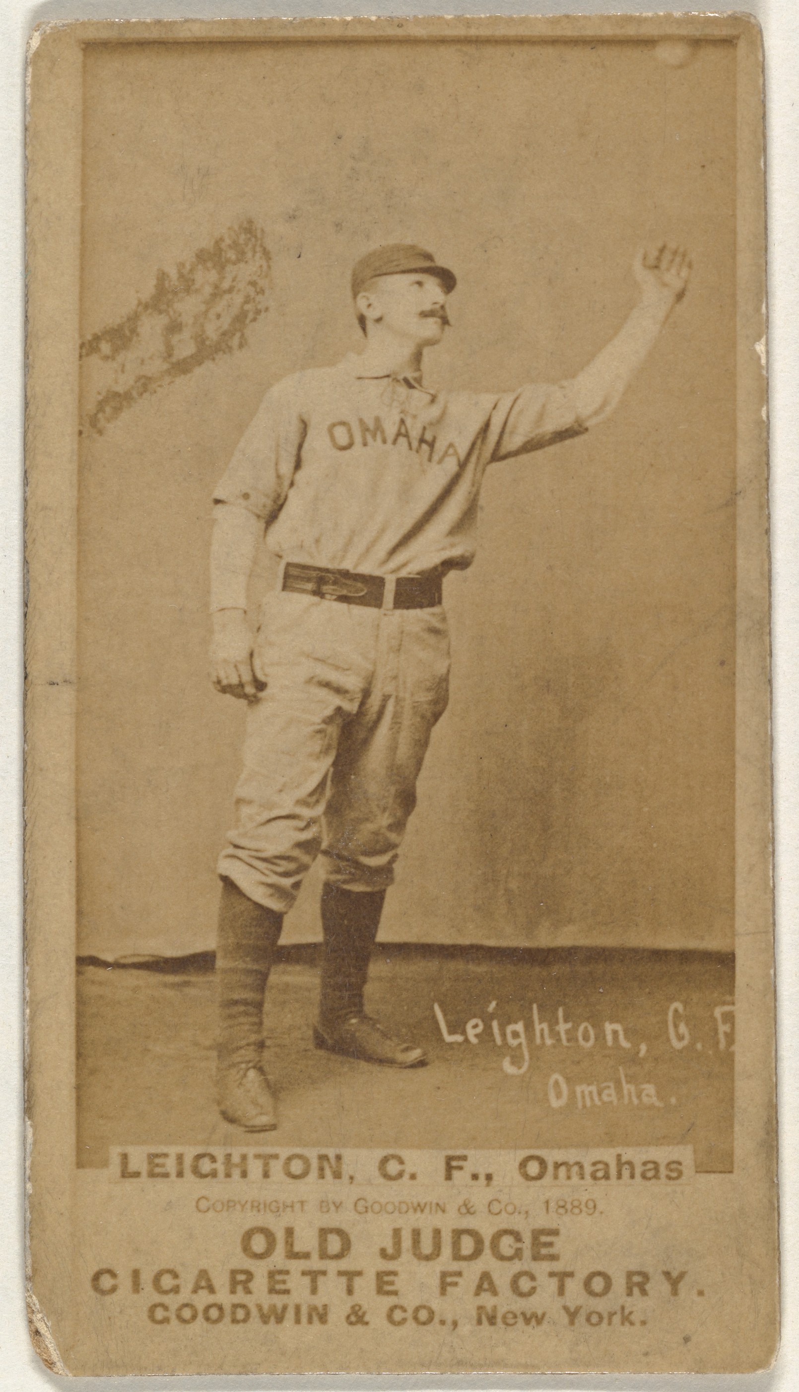 1889 Old Judge Omaha Baseball Card