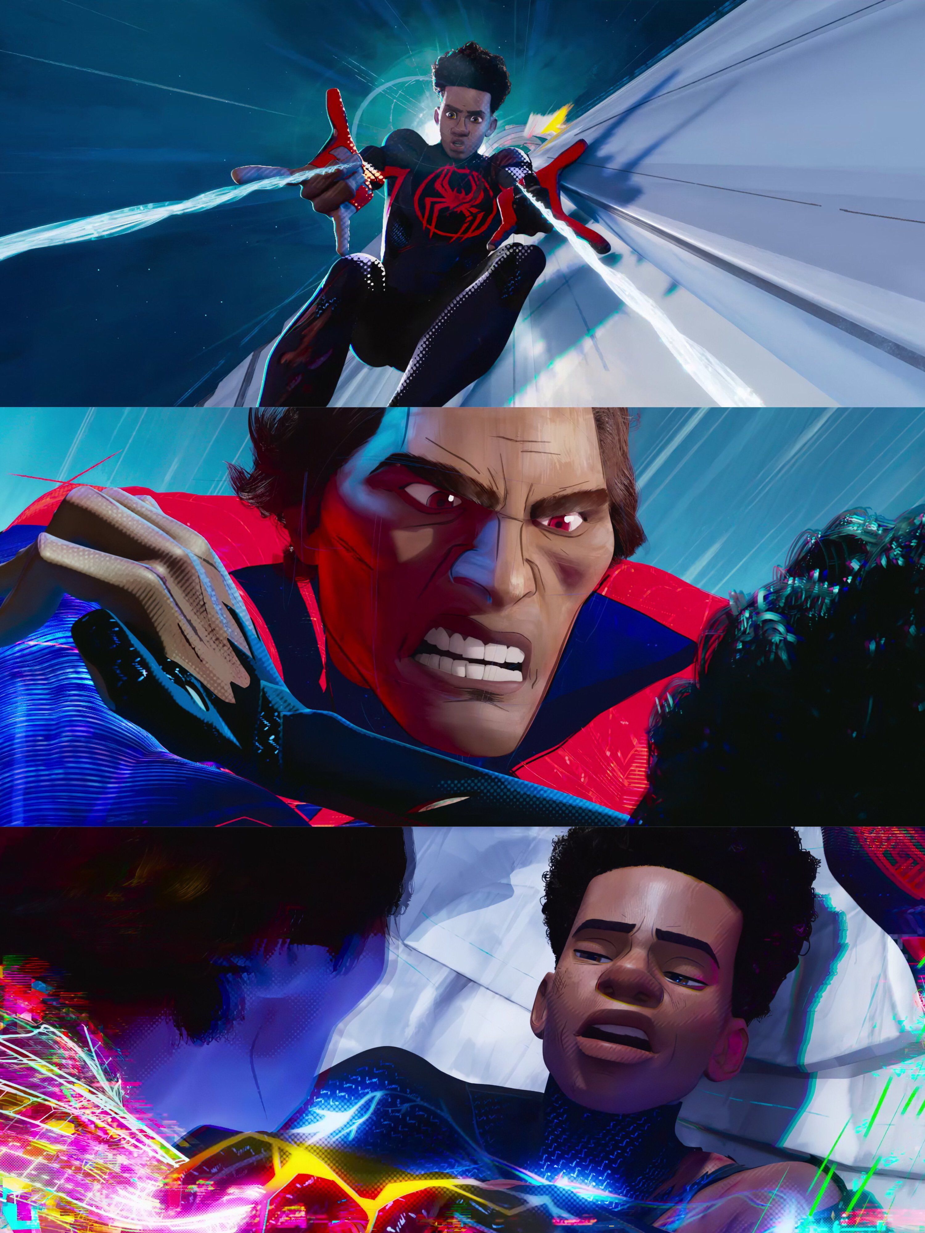 Across the Spider-Verse Confrontation Scenes
