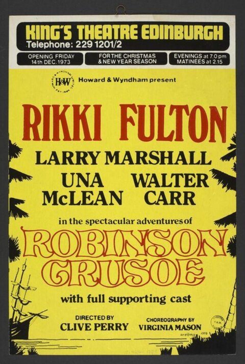 1973 Robinson Crusoe Theatre Poster