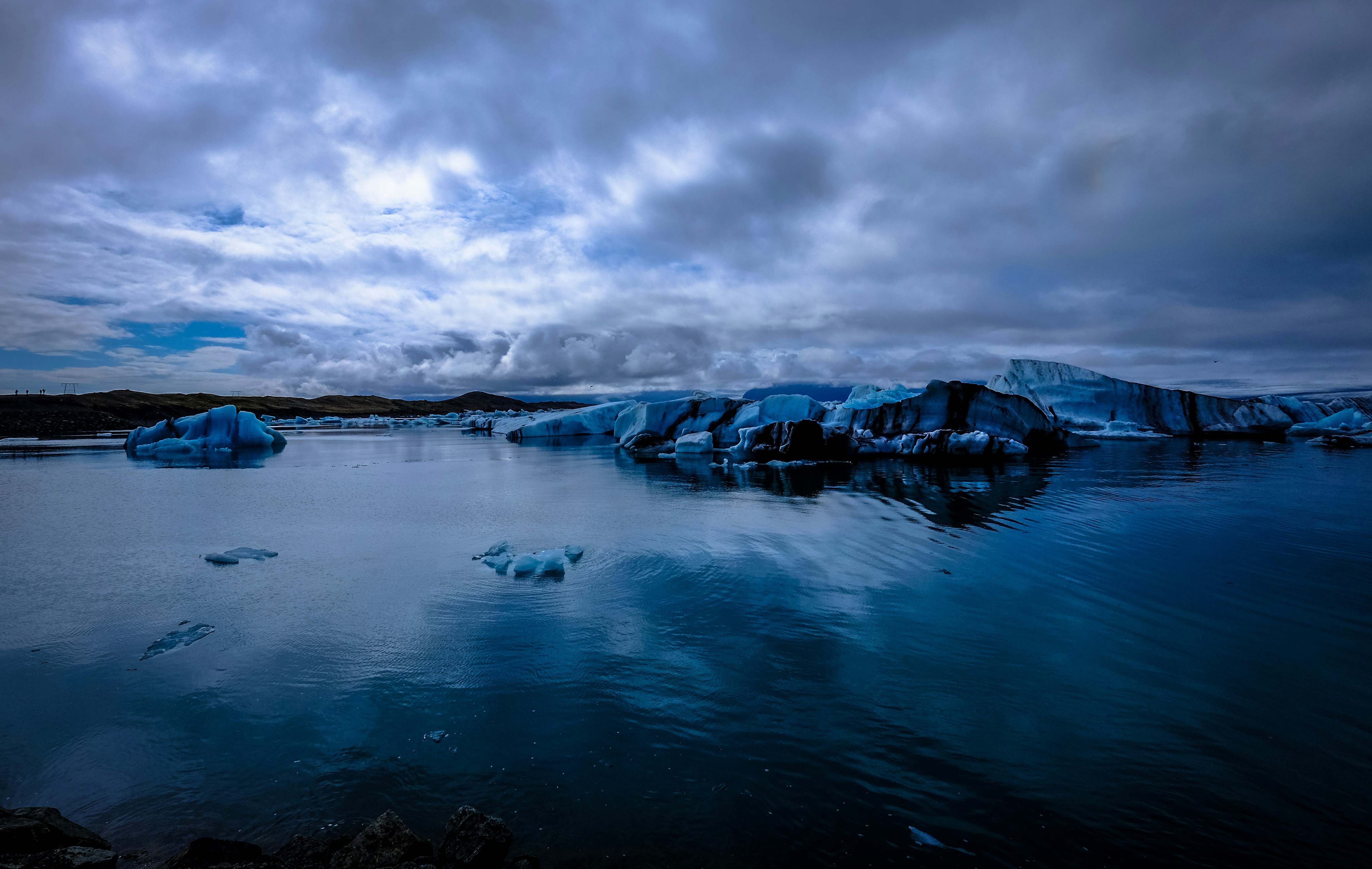 Glacial Lagoon with Icebergs