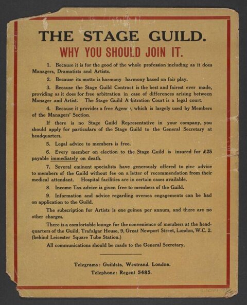 Stage Guild Recruitment Leaflet