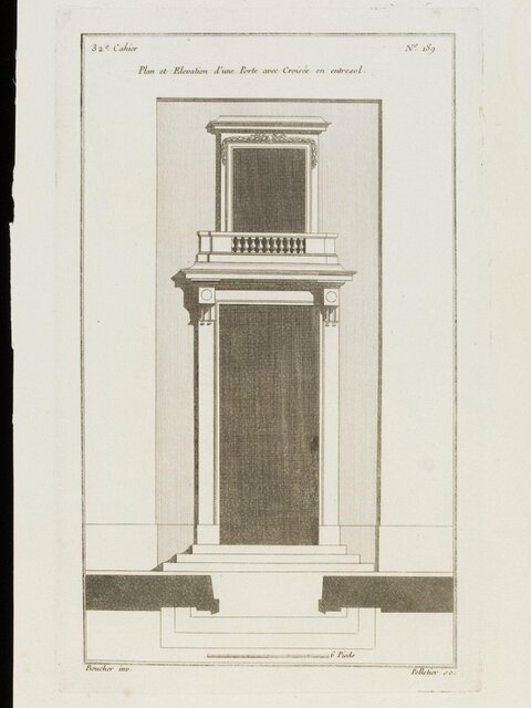 Architectural Elevation of French Doorway
