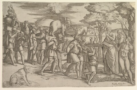 Procession with King and Wild Animals