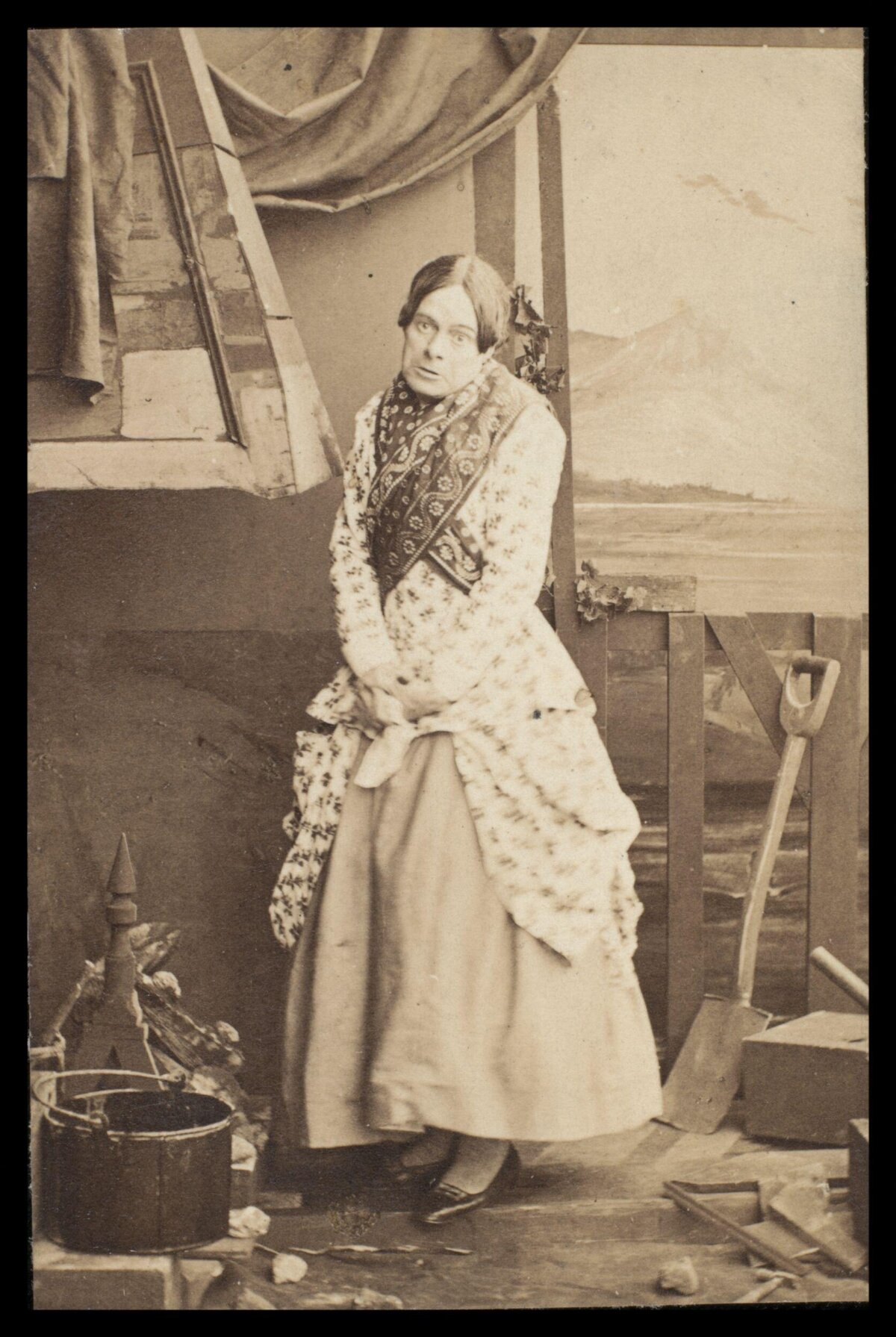 Vintage Studio Portrait of Working Woman