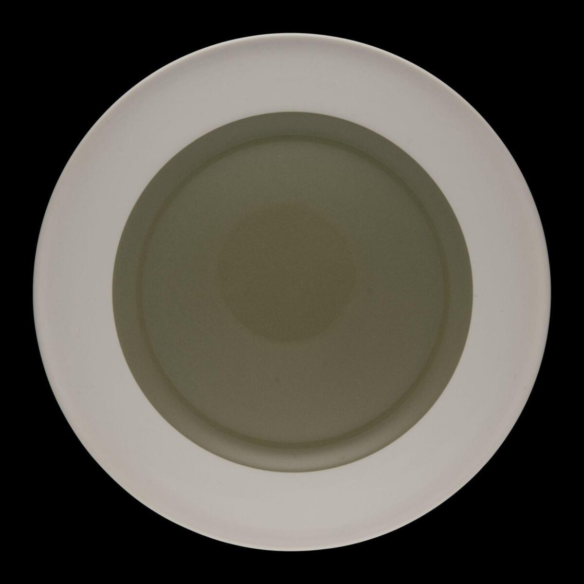 Empty Two-Tone Round Plate