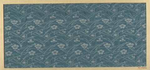 Blue Plum Blossom Patterned Textile