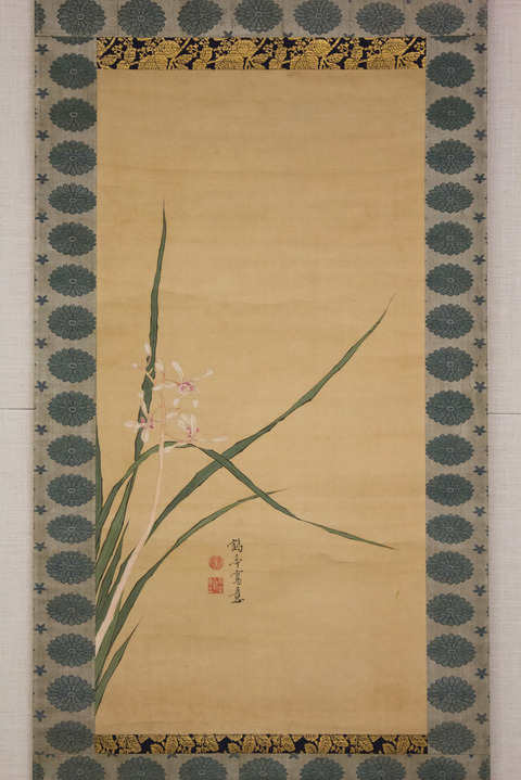 Ink Orchid Hanging Scroll Painting