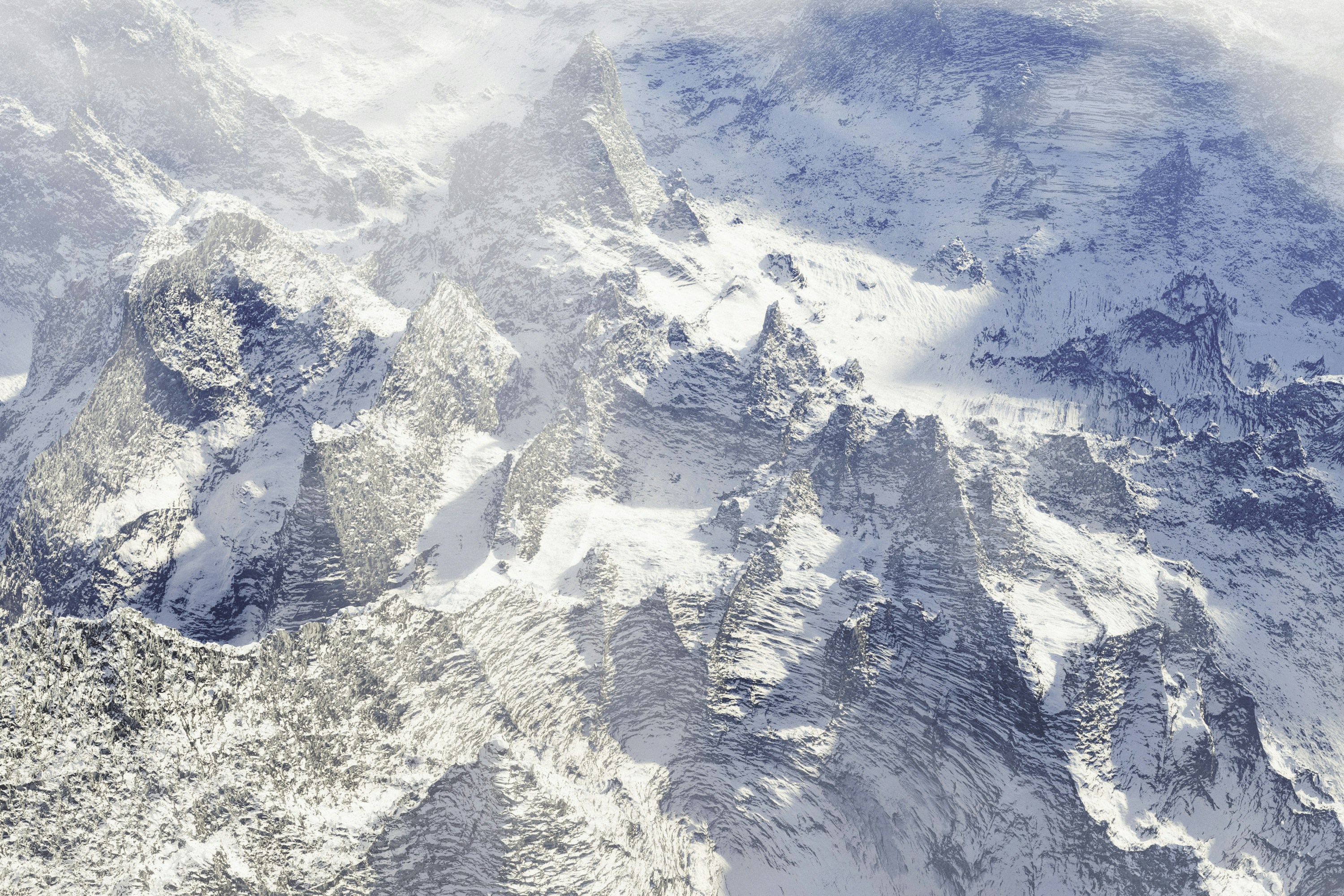 Snow-covered Rocky Mountain Peaks
