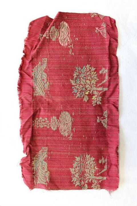 Antique Red Woven Textile Fragment