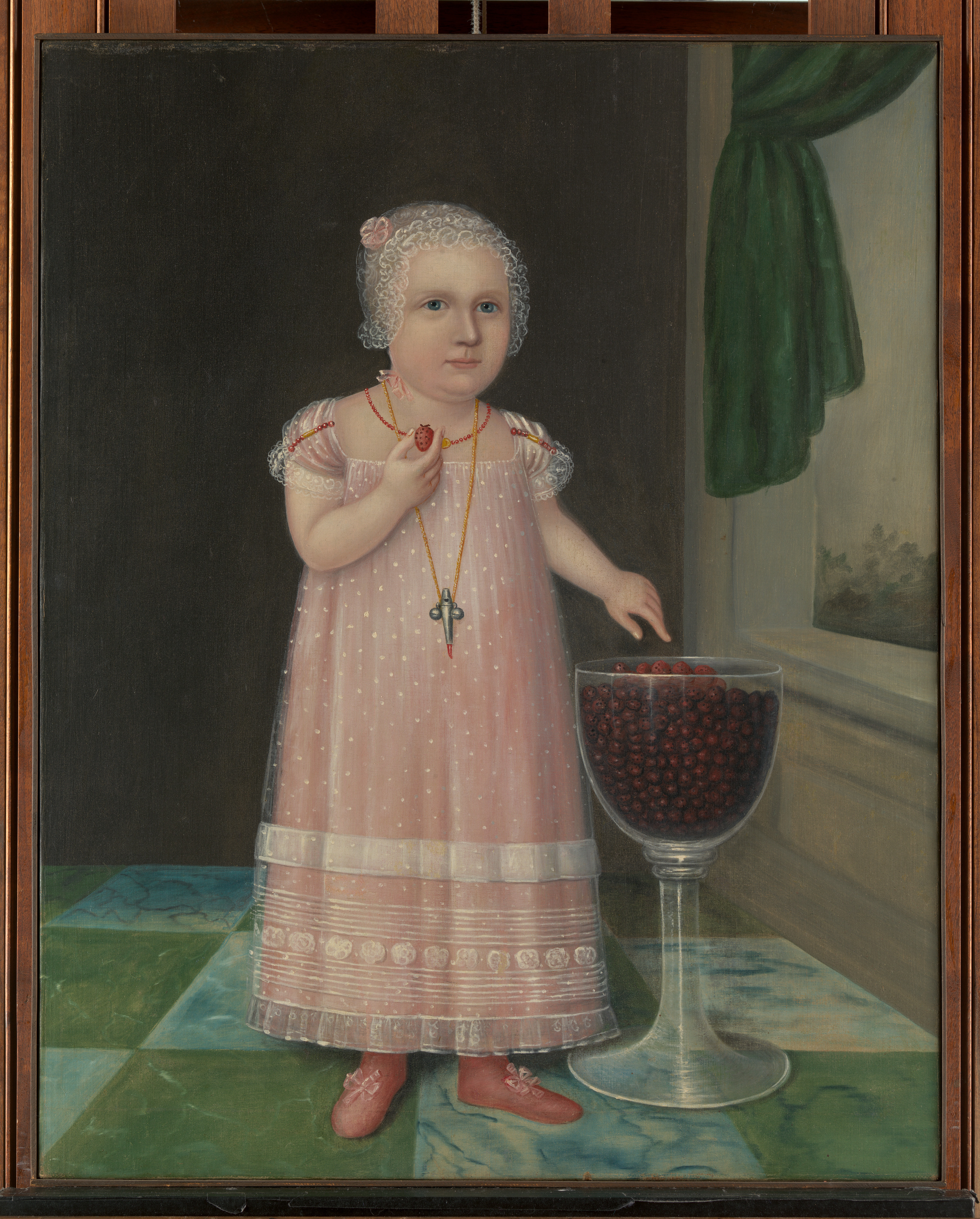 Portrait of Girl With Strawberries
