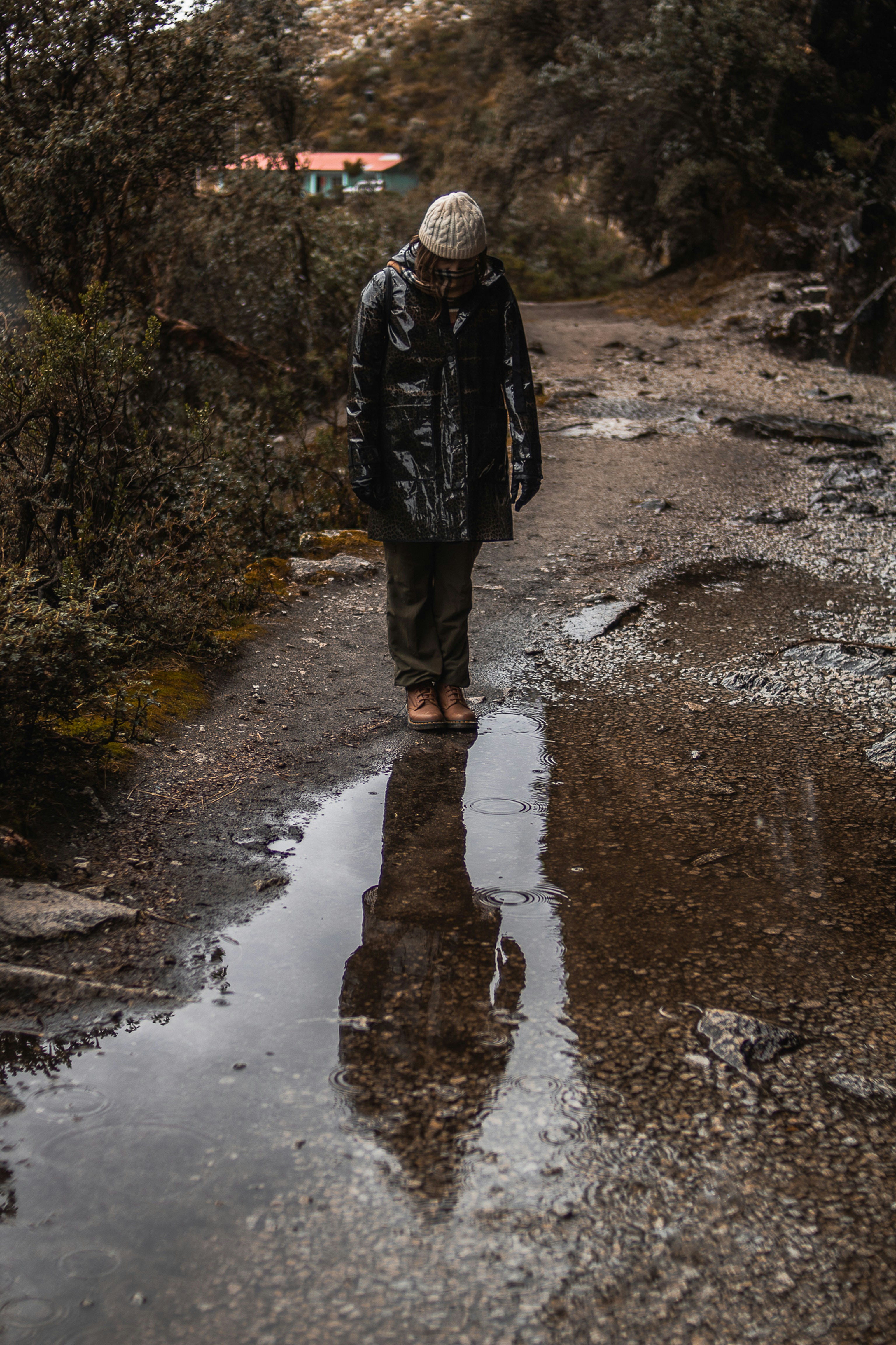 Hiker on Rainy Mountain Trail