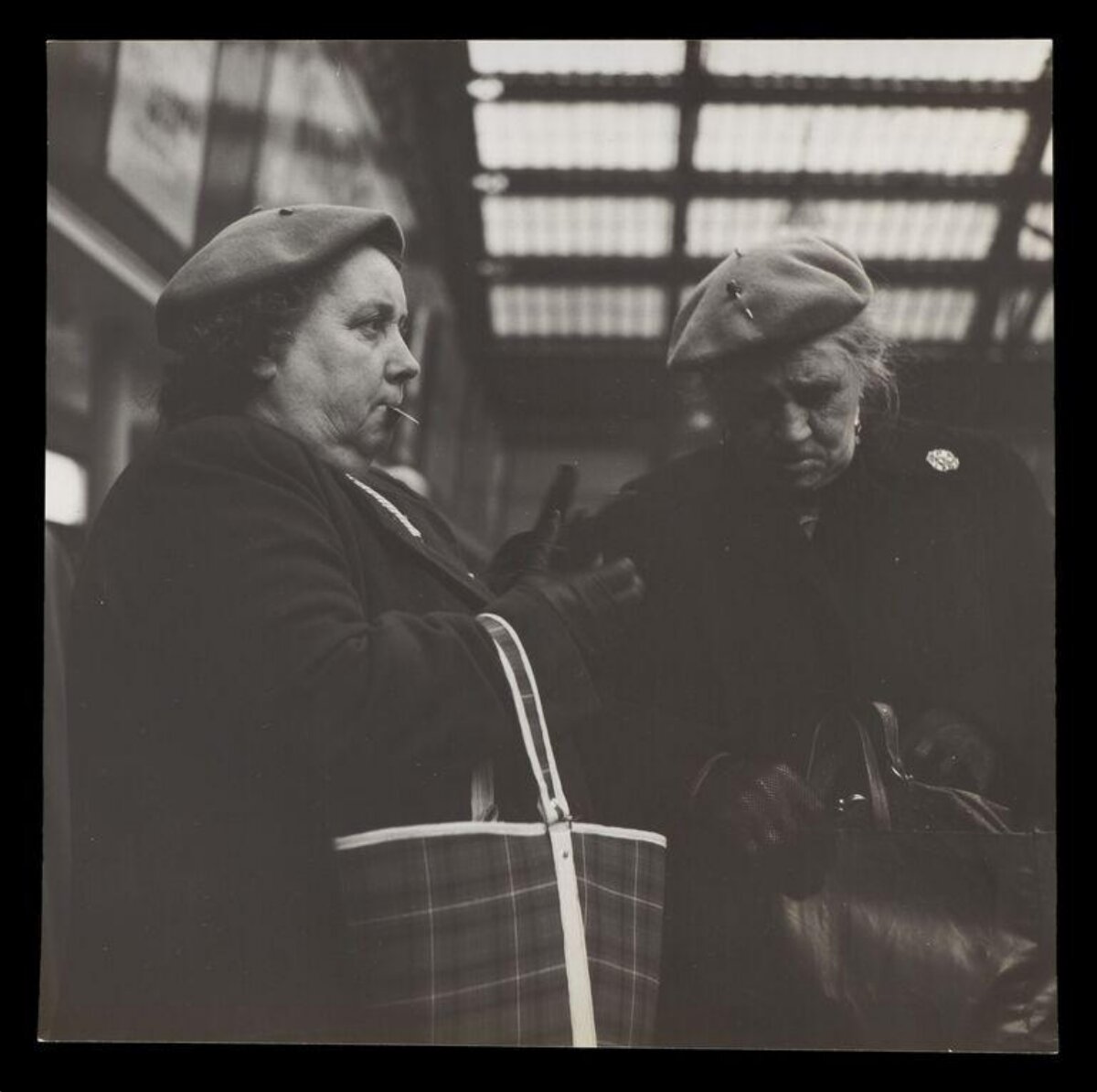 Two Older Women In Train Station
