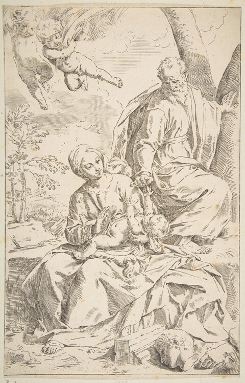 The Holy Family Etching