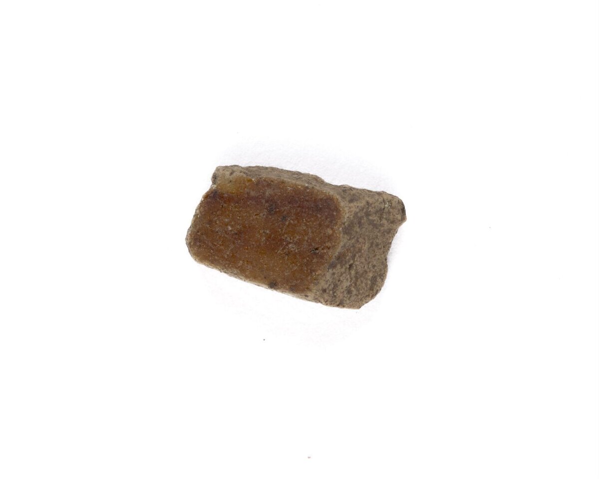 Brown Rough Stone on White Background