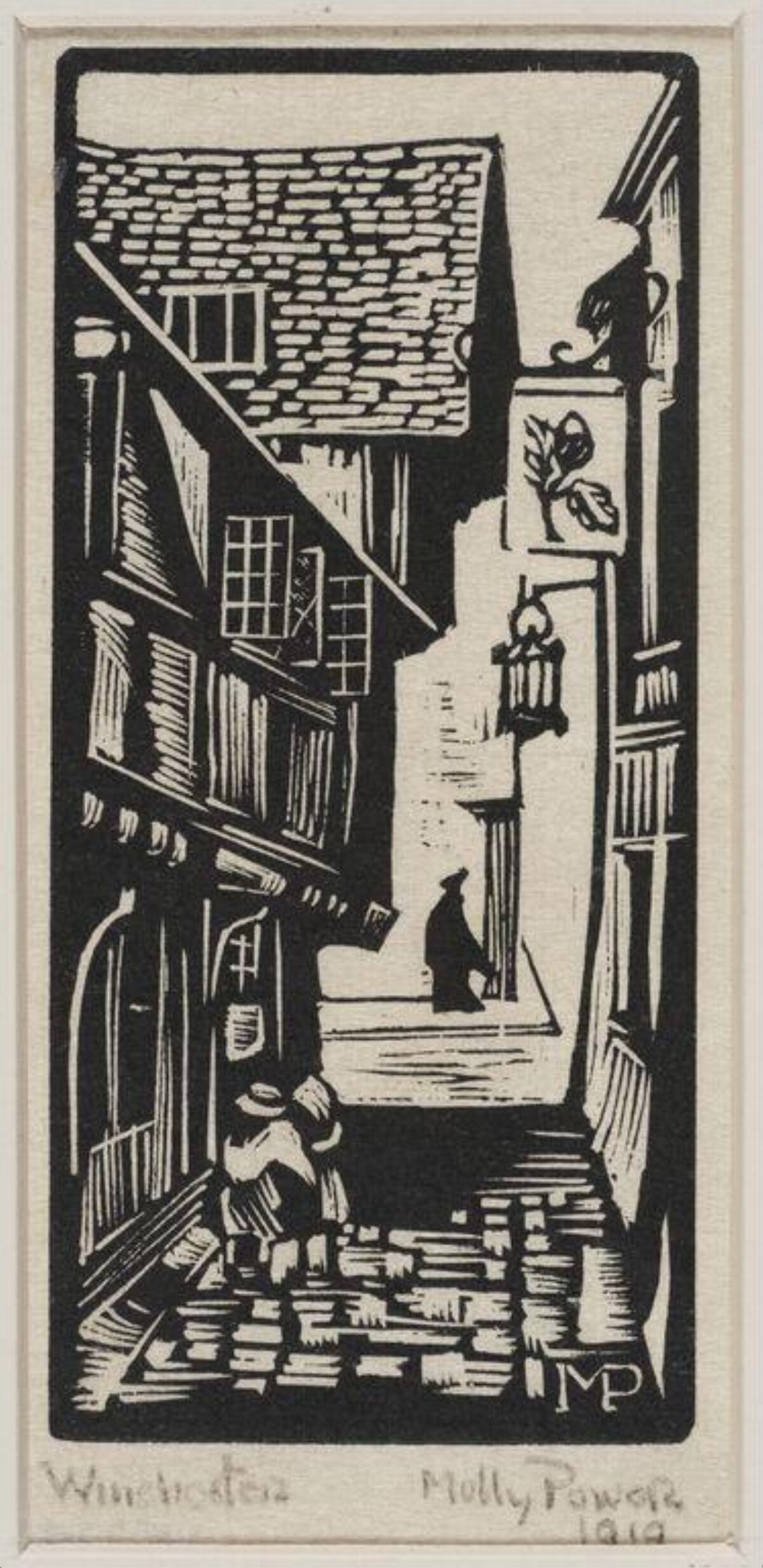 Winchester Alley Woodcut Print