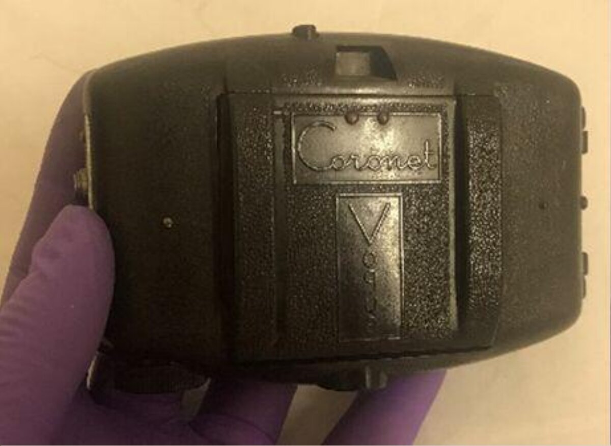 Vintage Coronet Camera Back Close-up