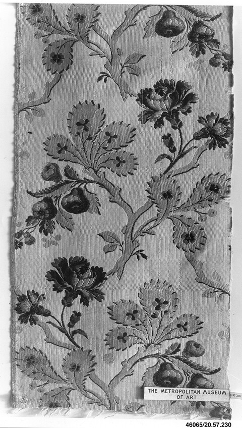 Floral Fruit Woven Textile Fragment