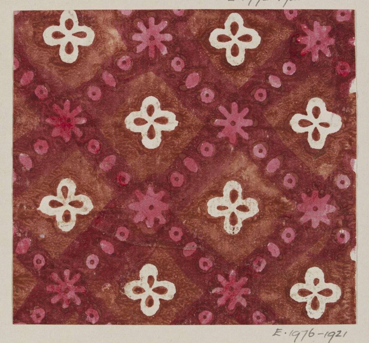 Vintage Red Geometric Textile Pattern