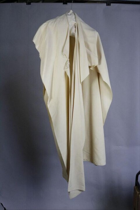 Off-white Draped Shawl on Hanger
