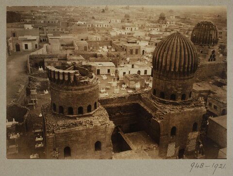 Vintage Cairo Necropolis Aerial View
