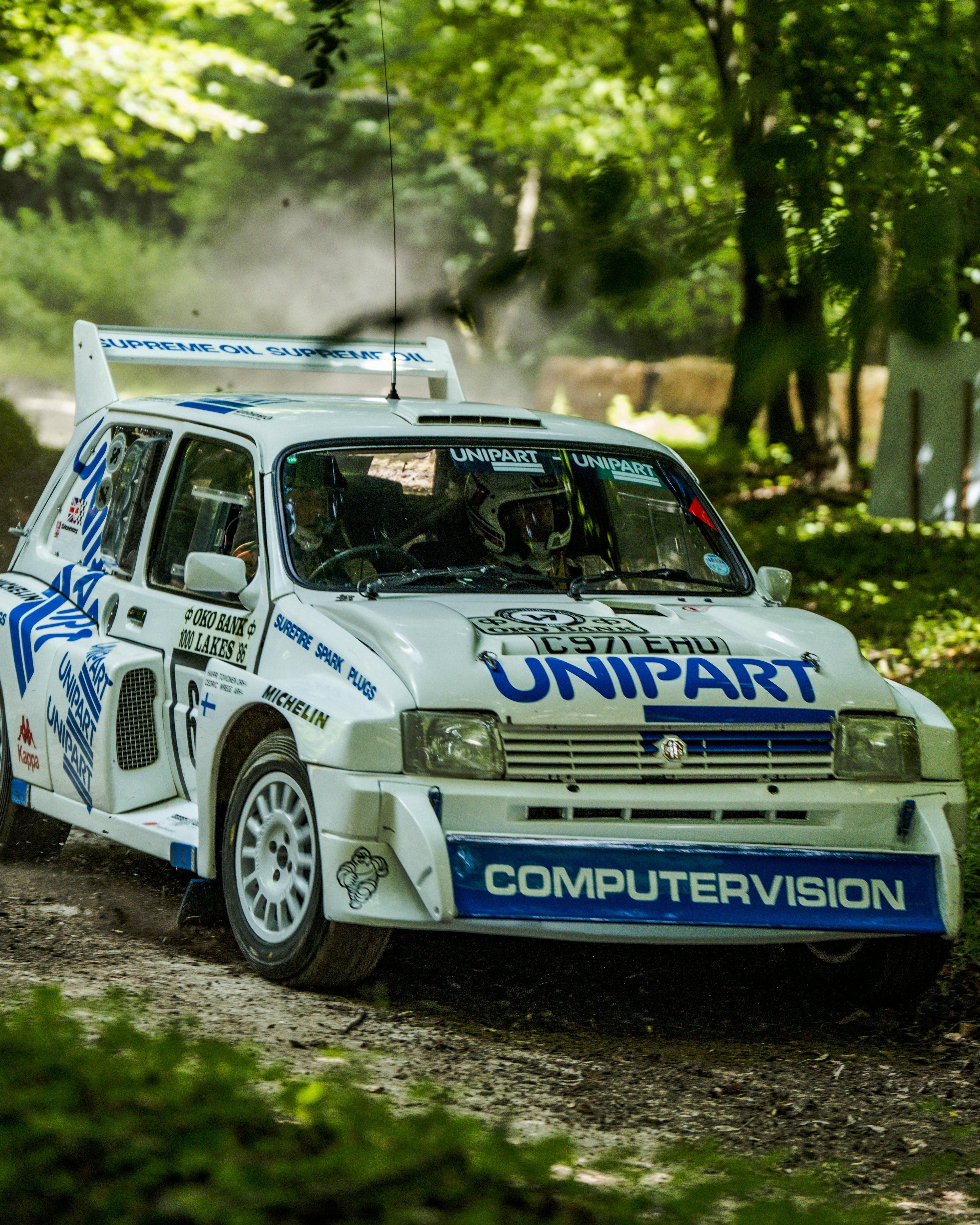 Unipart Rally Car on Forest Stage