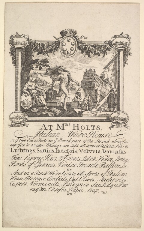 Holt's Italian Warehouse Trade Card