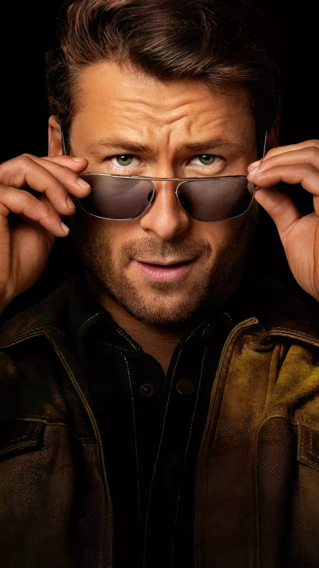 Man Adjusting Aviator Sunglasses