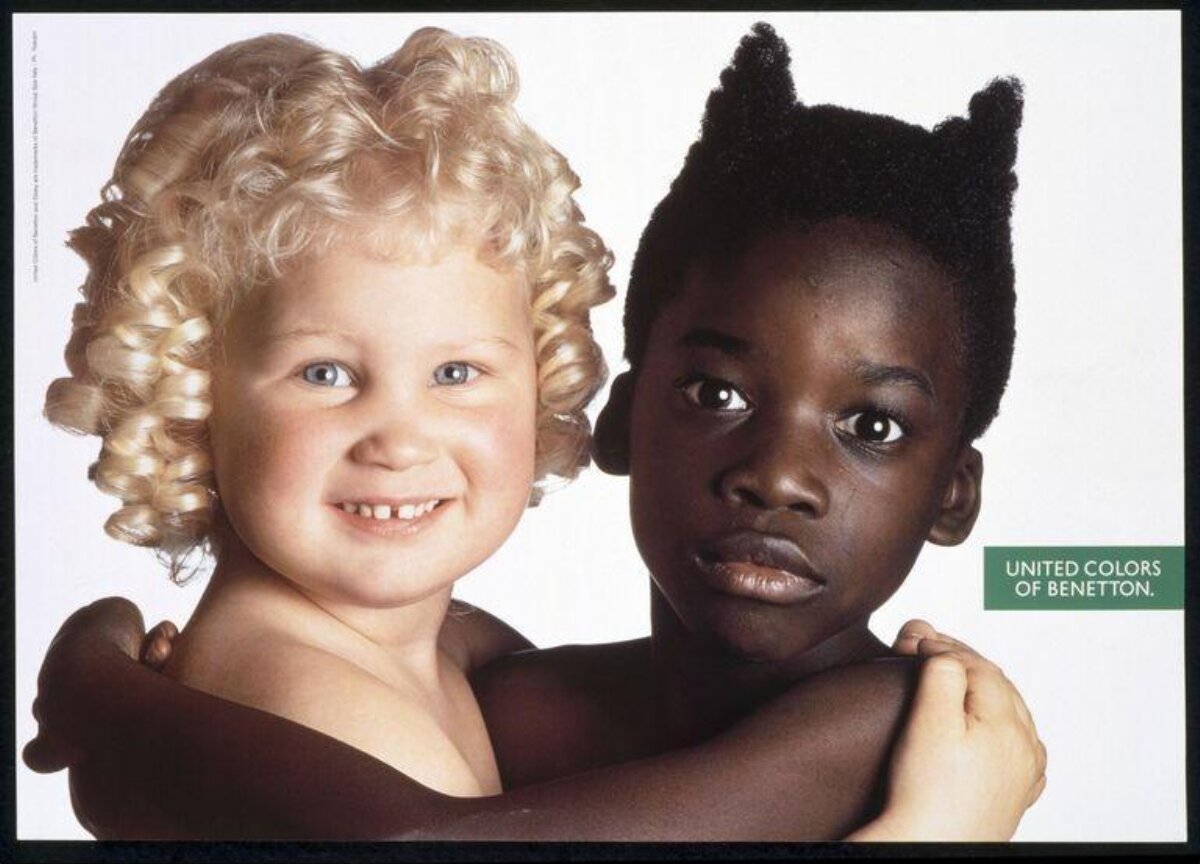 Benetton Ad with Two Embracing Children
