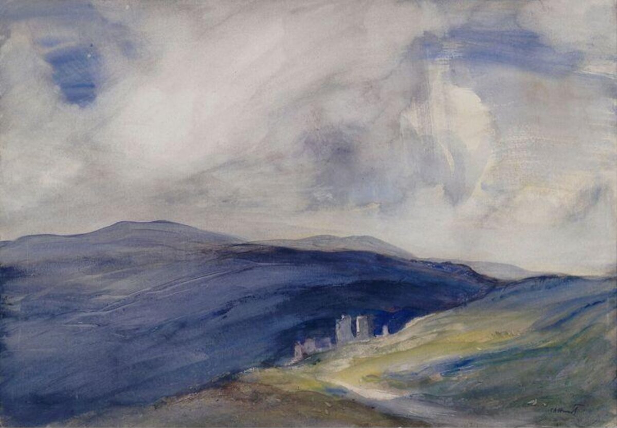 Hill Landscape with Castle Ruins