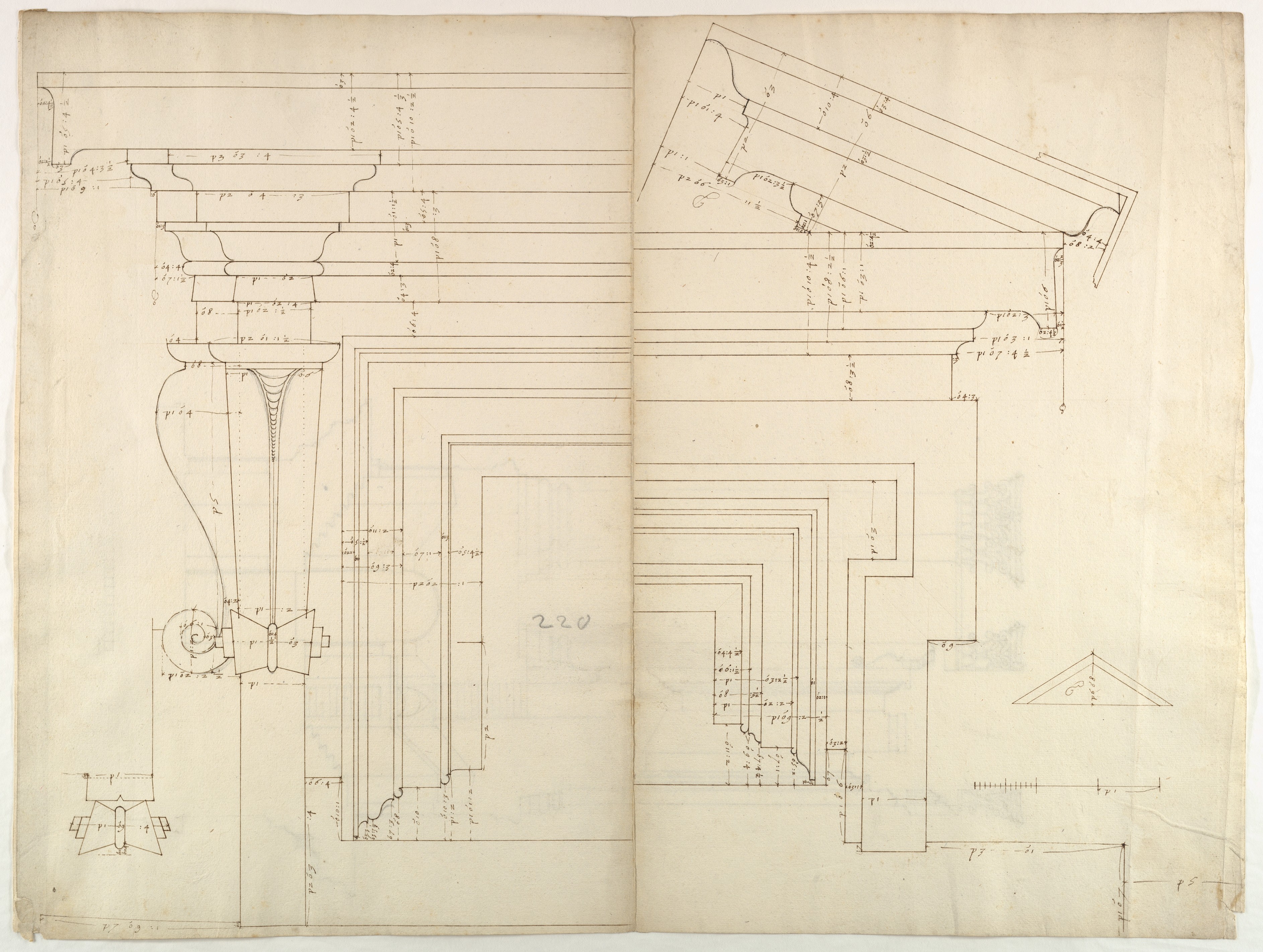 Hand-drawn Architectural Detail Drawing
