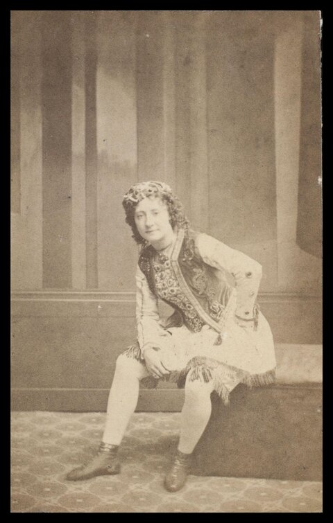 Vintage Photo of Stage Performer in Costume