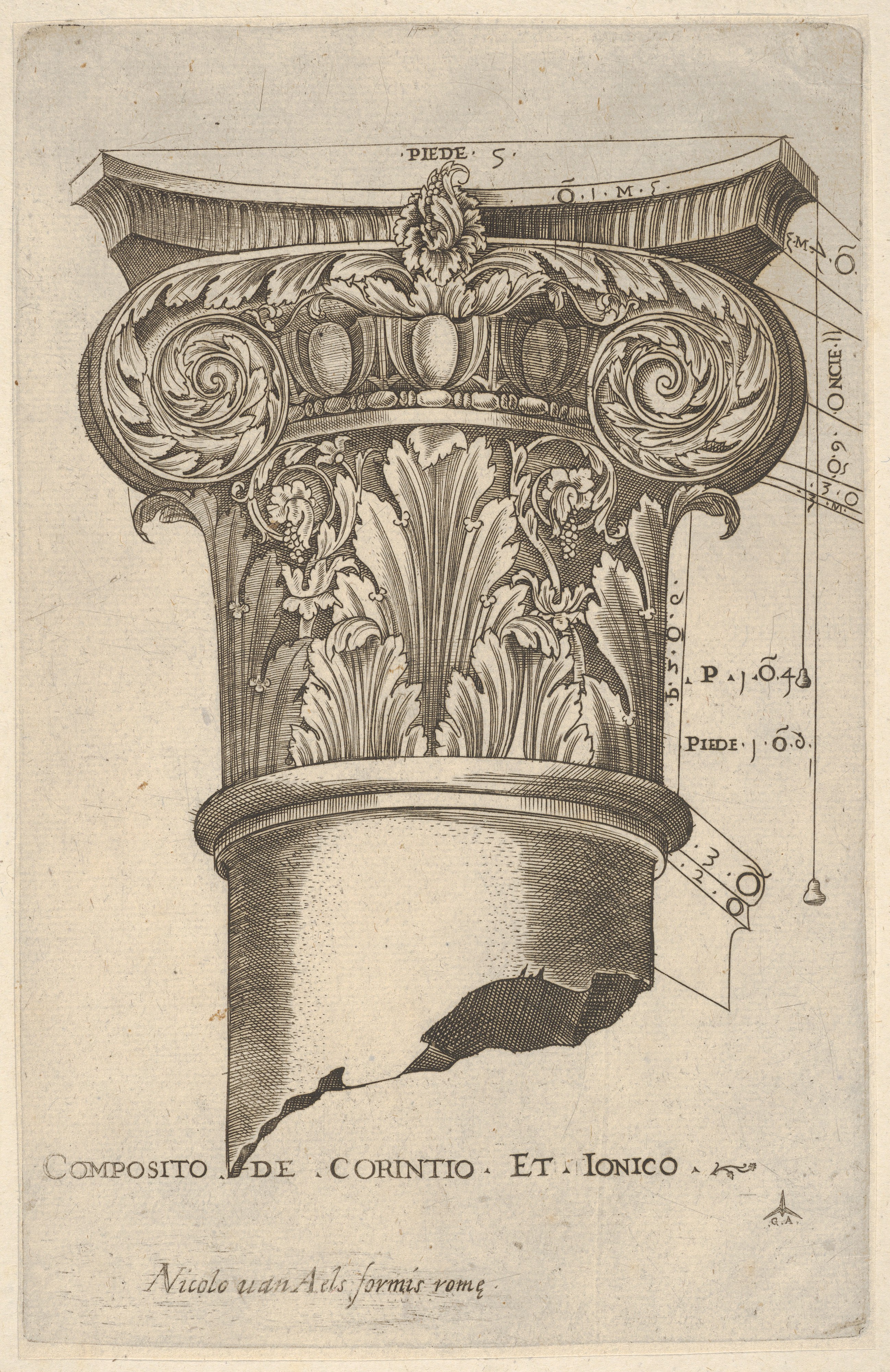 Engraving of Composite Column Capital