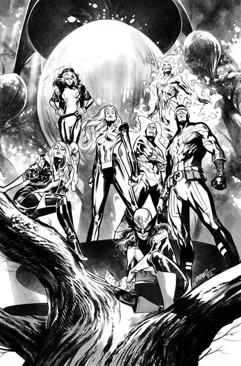 X-Men Superhero Team Comic Art