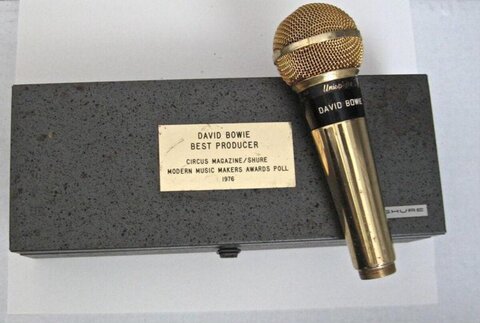 1976 David Bowie Best Producer Award Microphone