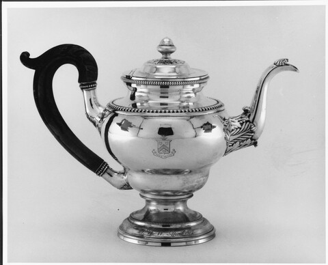 Vintage Engraved Silver Teapot
