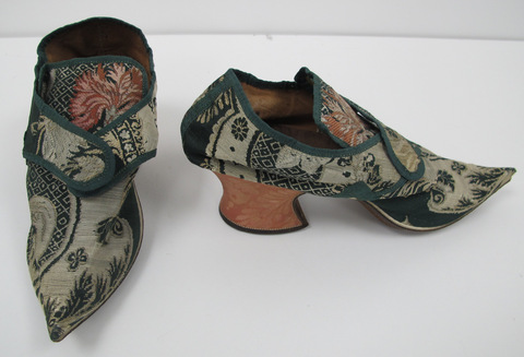 Pair of Vintage Patterned Pointed Shoes