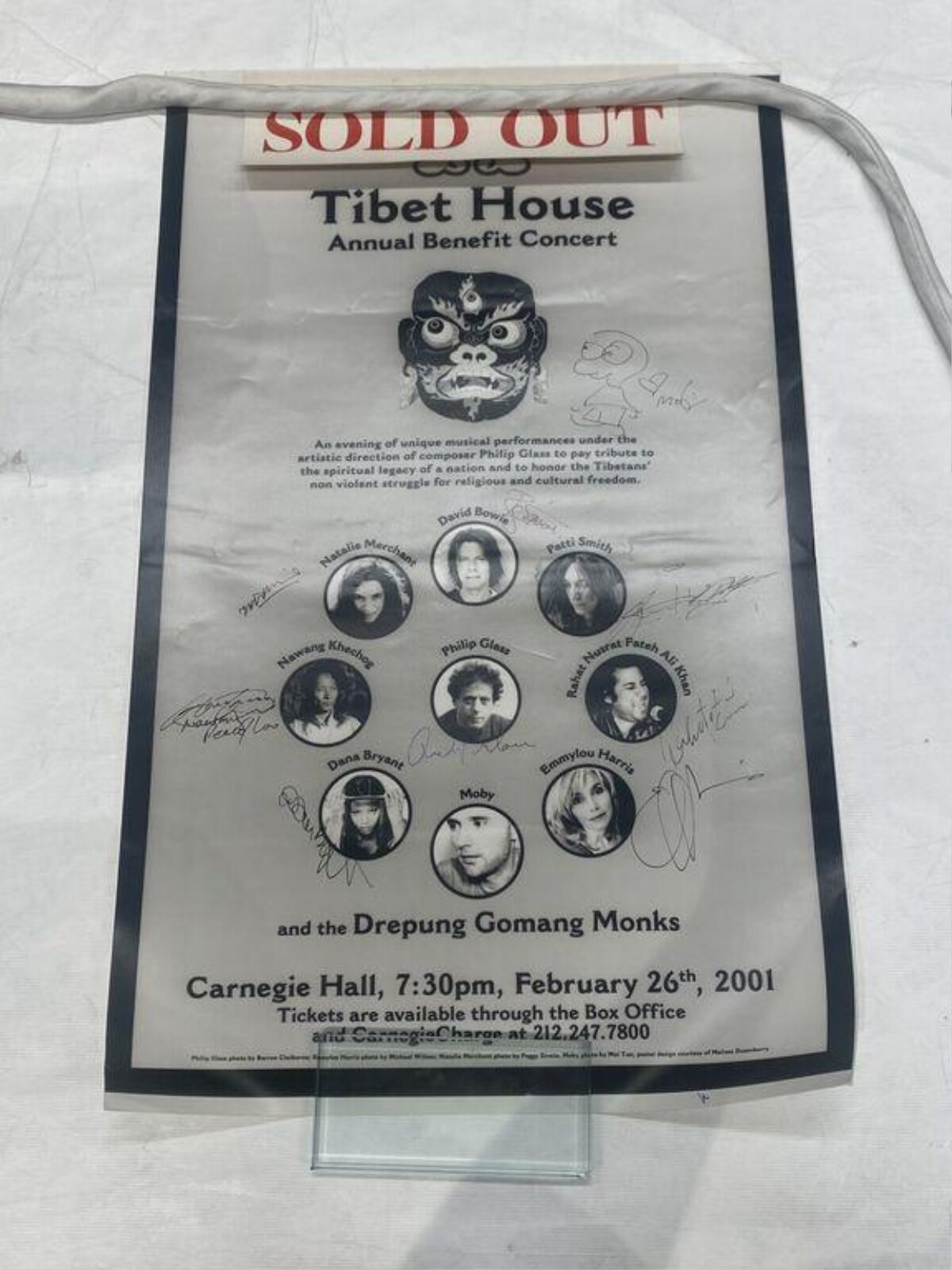 Signed Sold Out Tibet House Benefit Concert Poster