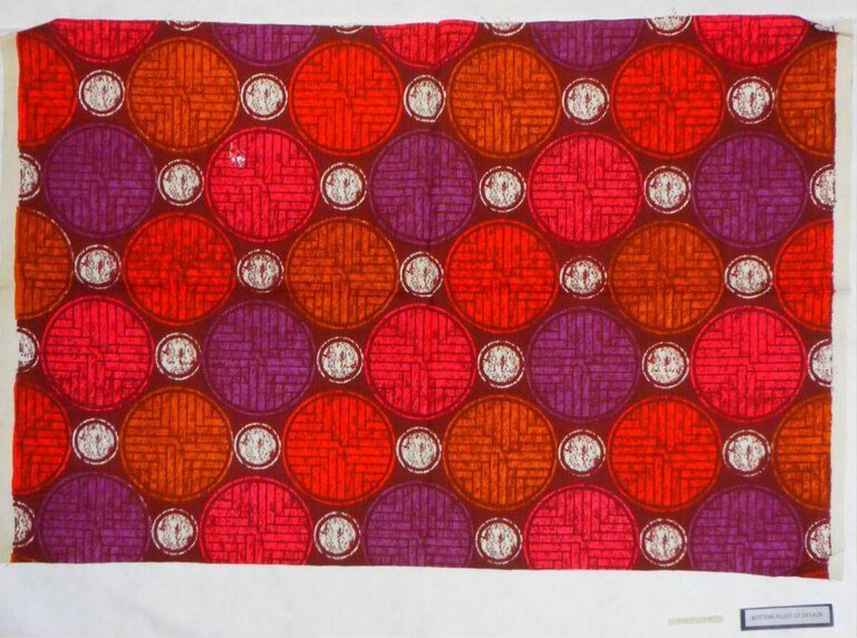 Vintage Circular Patterned Fabric