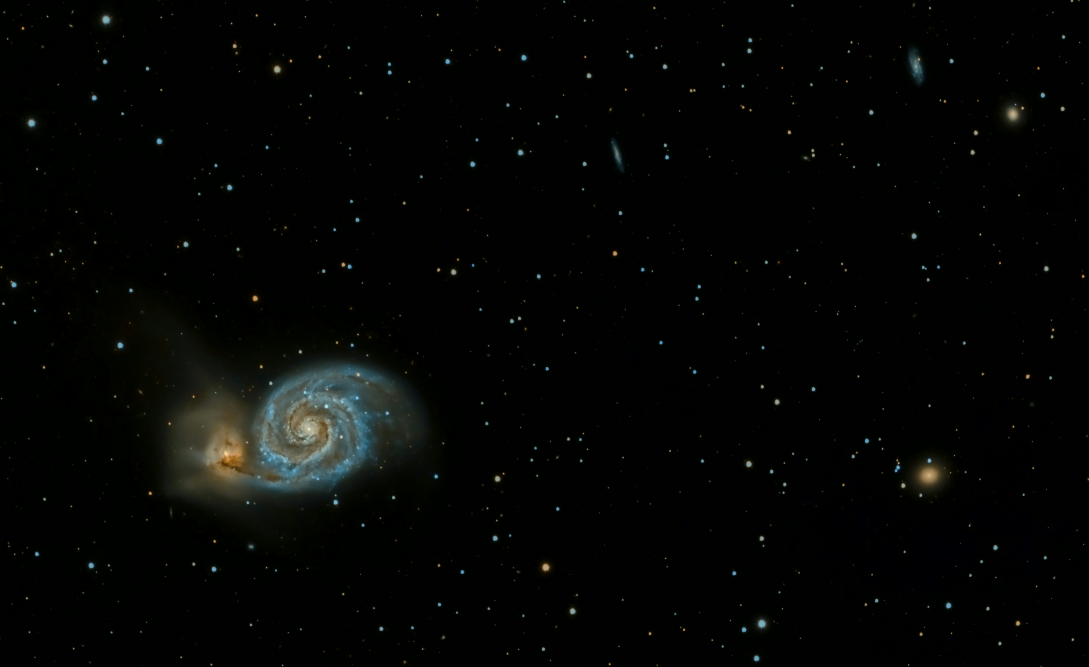 Whirlpool Galaxy in Deep Space