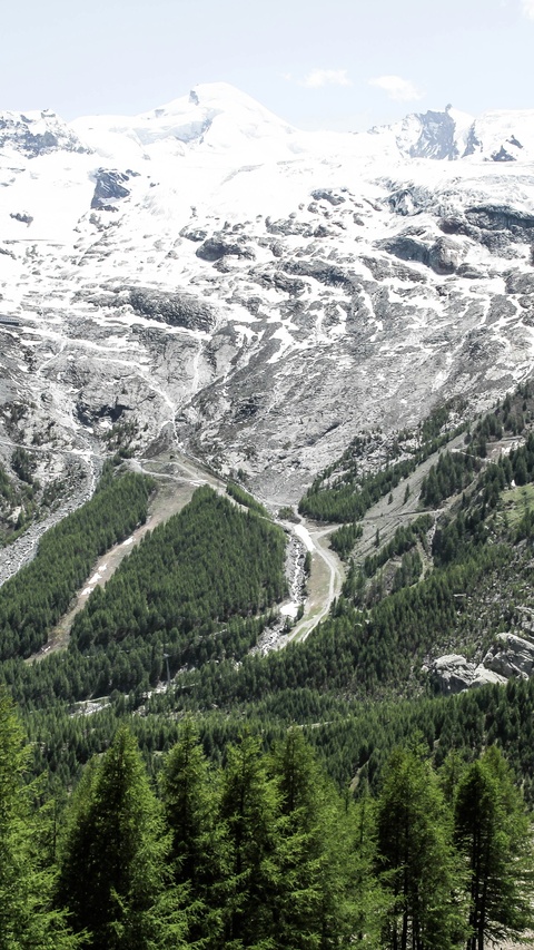 Snow-Capped Mountain Valley Landscape