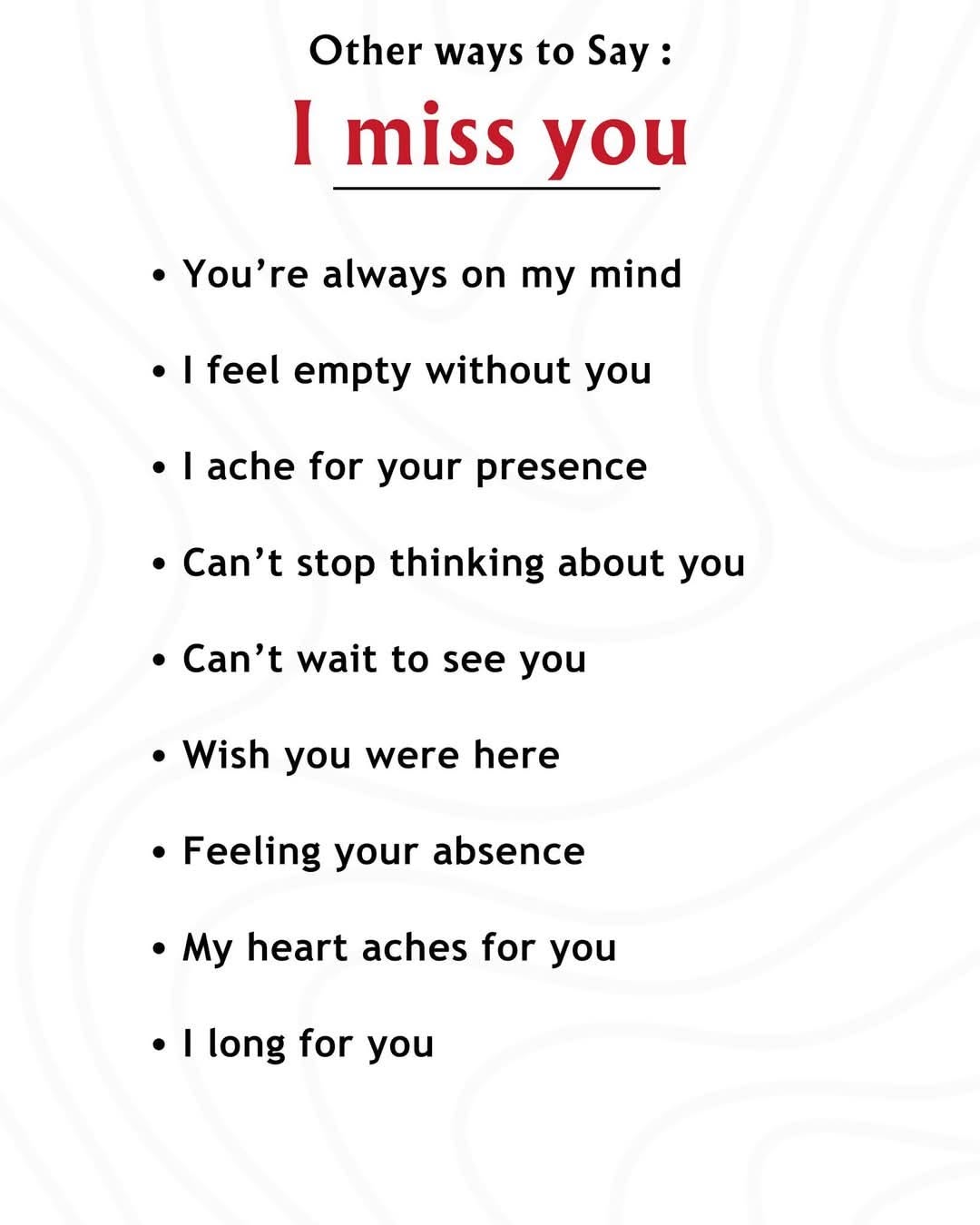 Other Ways to Say I Miss You