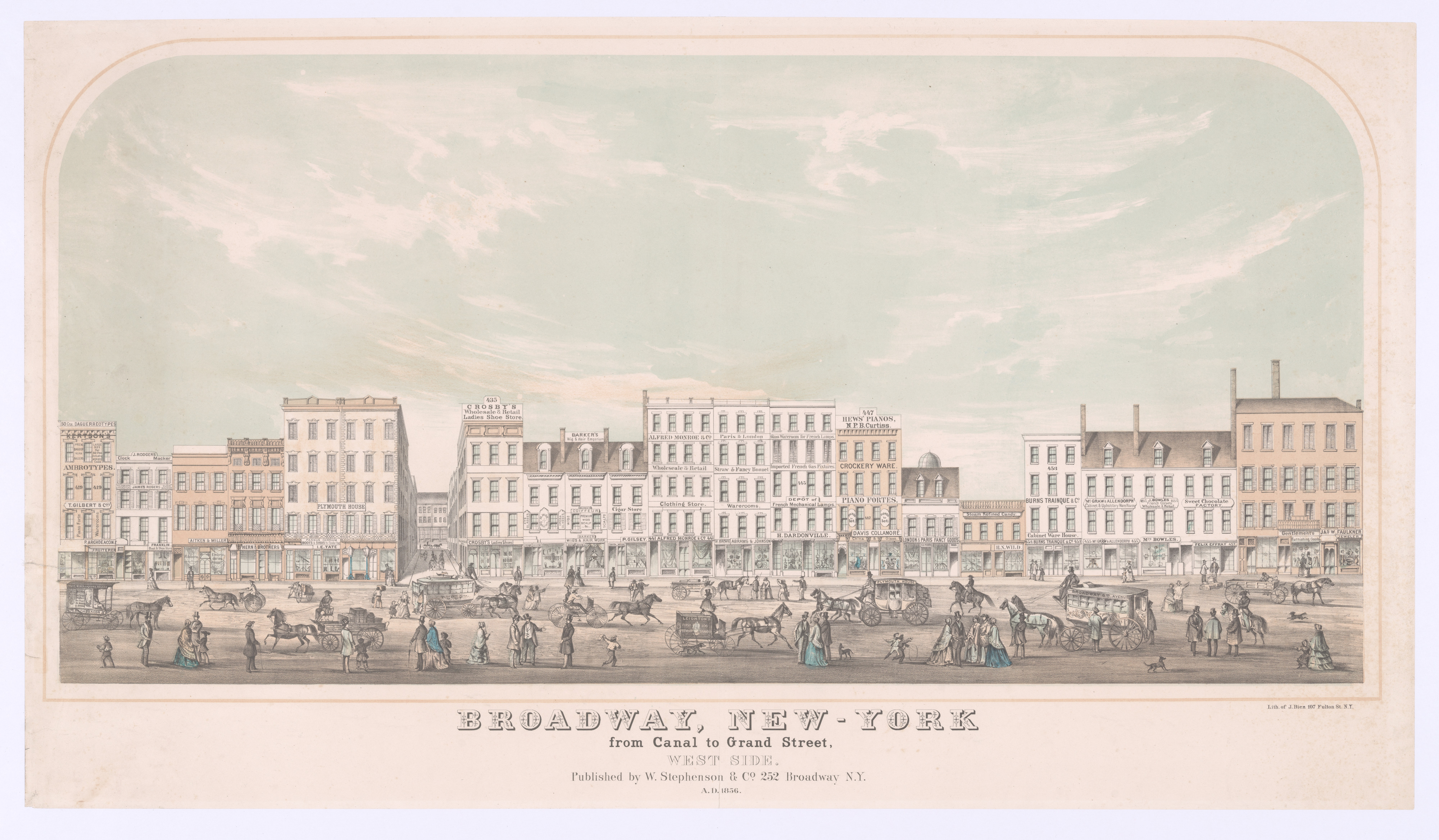 Broadway New York 1854 Street View