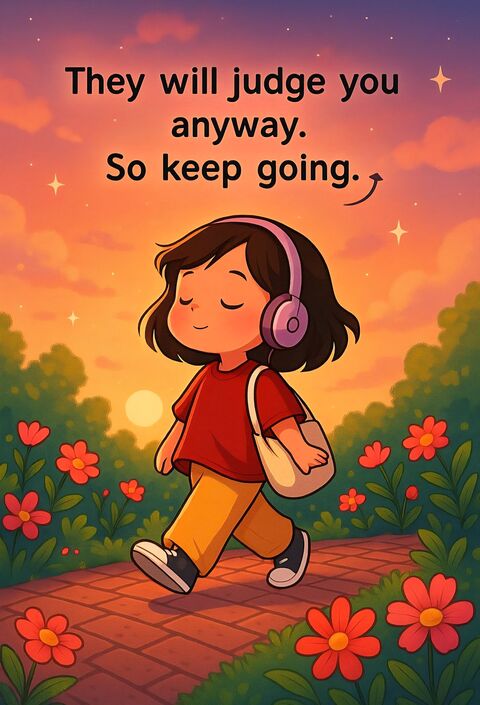 Keep Going Motivational Illustration
