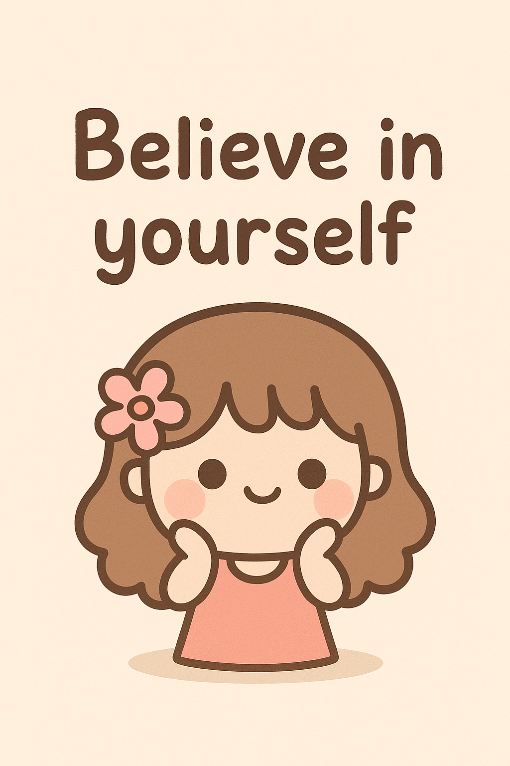 Believe In Yourself Cute Illustration