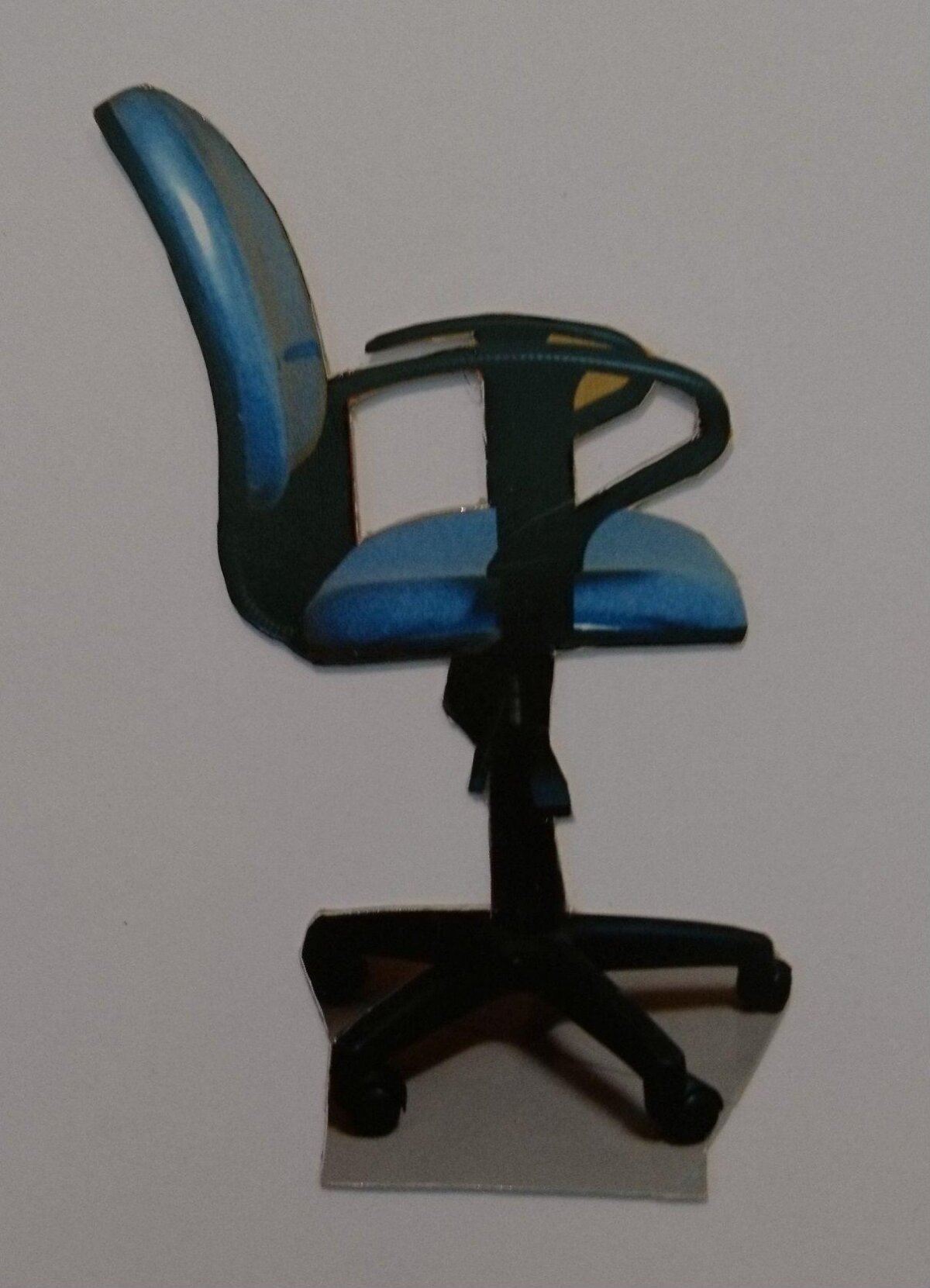 Cutout Blue Office Chair