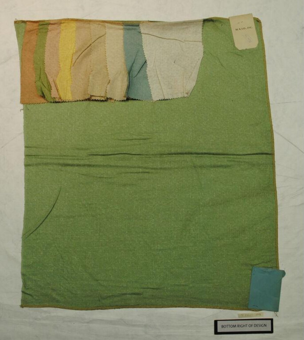 Vintage Green Fabric Swatch Sample